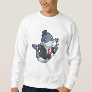 Whale Wedding Groom Flower Sweatshirt