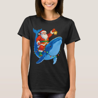 Whale with Santa Claus T-Shirt