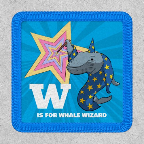 Whale Wizard Surreal Humor Alphabet Character Patch