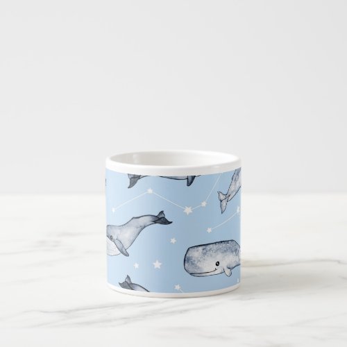 Whale Wonders Watercolor Starry Sky Espresso Cup