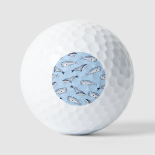 Whale Wonders: Watercolor Starry Sky Golf Balls