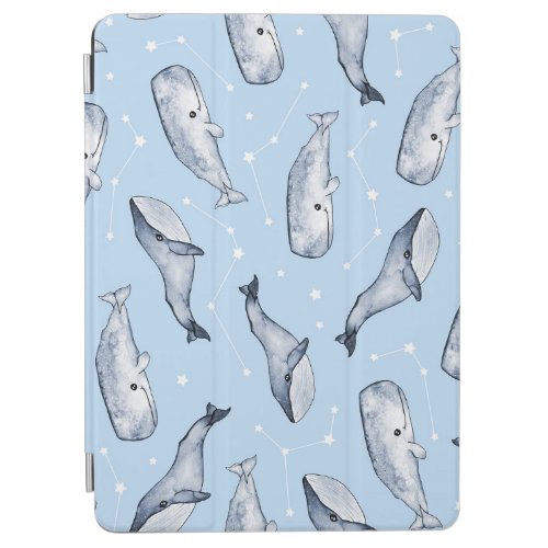 Whale Wonders Watercolor Starry Sky iPad Air Cover