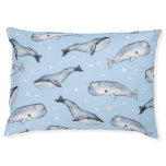 Whale Wonders: Watercolor Starry Sky Pet Bed