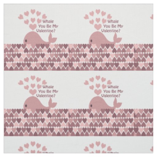 Whale You Be My Valentine Fabric