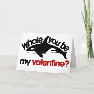 Whale you be my Valentine Holiday Card