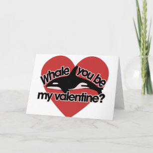 Whale you be my Valentine Holiday Card