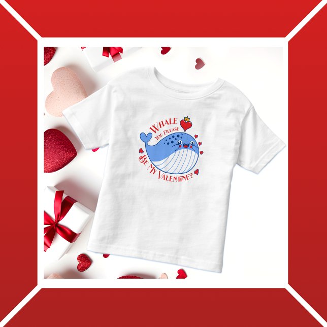 Whale You Please be My Valentine? Toddler T-shirt (Creator Uploaded)