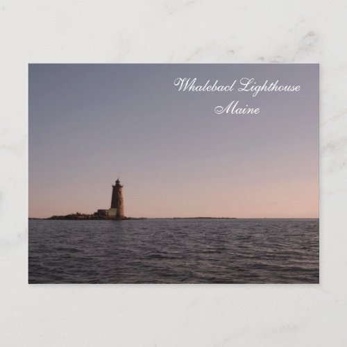 Whaleback Lighthouse Maine  Postcard