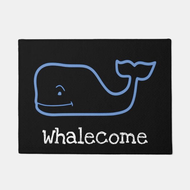 Whalecome Funny Whale Door Mat (Front)