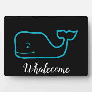 Whalecome Funny Whale Plaque