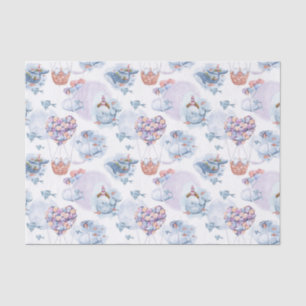 Whales and balloons tissue paper