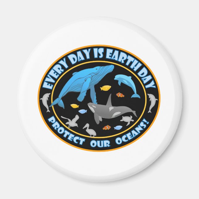 Whales and Dolphins Magnet (Front)