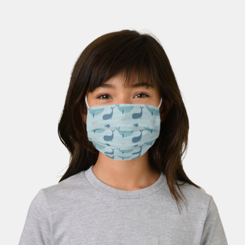 Whales and Fishies Kids Cloth Face Mask