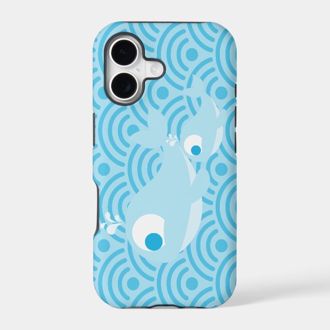 Whales and Waves Iphone Case (Back)