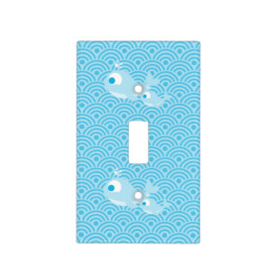 whales and waves light switch cover