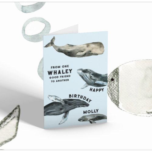 Whales Birthday  Card