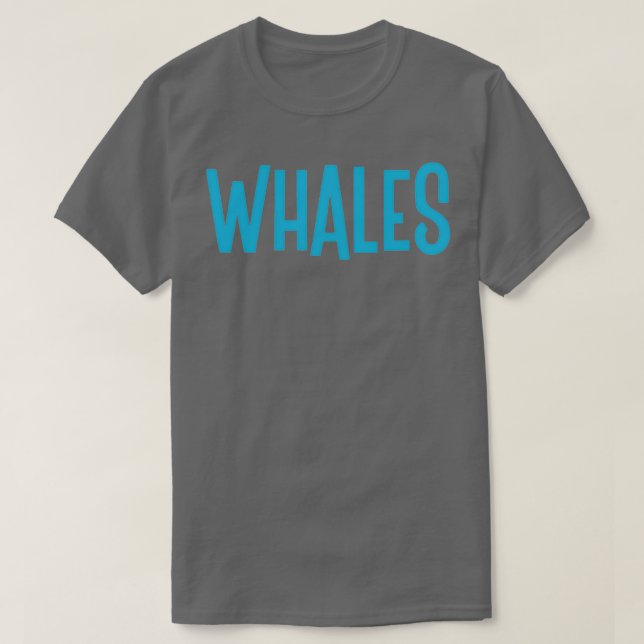 Whales Blue Whale Family Design T-Shirt (Design Front)