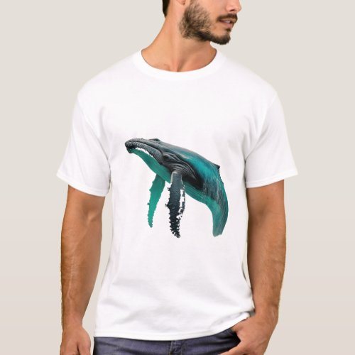 Whales Leap Dive into Majestic Tees T_shirt 