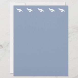 Whales Nautical Ocean  Letterhead