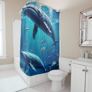 Whales  shower curtain
