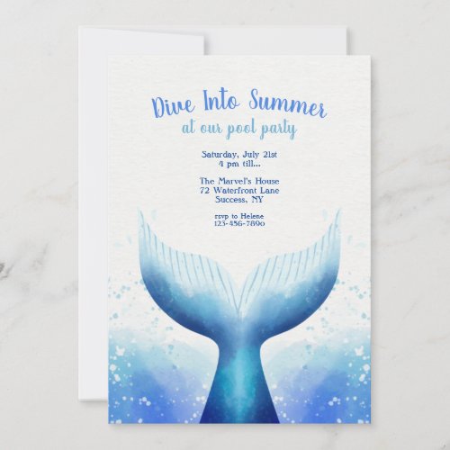 Whales Tail Invitation