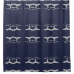 Whales Tail Outline Pattern Shower Curtain at Zazzle