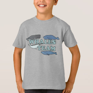 Whales Team Environmental Whale Lover Kids  T-Shirt