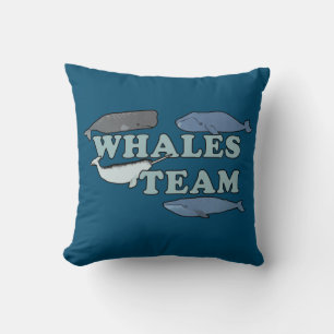 Whales Team Environmental Whale Lover Throw Pillow