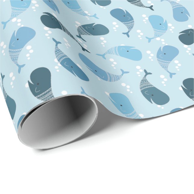 Whales Wrapping Paper (Roll Corner)