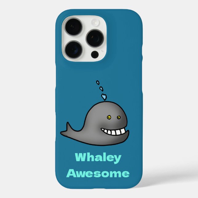 Whaley Awesome Funny Whale Pun Design Case-Mate iPhone Case (Back)