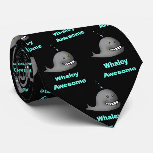Whaley Awesome Funny Whale Pun Design Neck Tie
