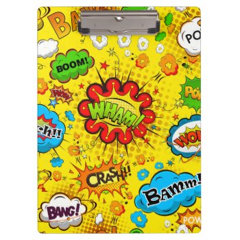 Wham Bamm Sounds Background Clipboard by paul68 at Zazzle