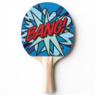 WHAM BANG Fun Retro Comic Book Pop Art Ping Pong Paddle WHAM BANG Fun Retro Comic Book Pop Art Ping Pong Paddle