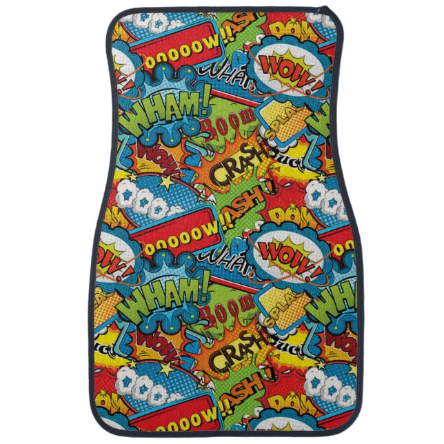 Wham Boom Crash! Car Floor Mat (Front)