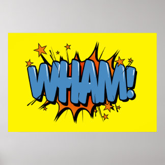 Wham - Comic Sign / Poster