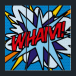 WHAM Cool Typographic Comic Book Pop Art<br><div class="desc">A fun,  cool and trendy retro comic book pop art design that puts the wham,  zap,  pow into any superhero's day. Designed by Thisisnotme©</div>