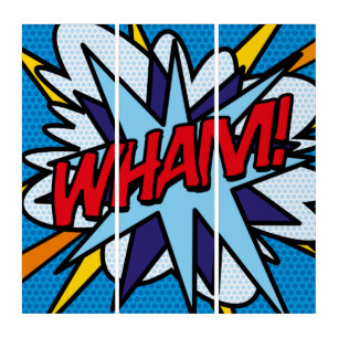 WHAM Cool Typographic Comic Book Pop Art