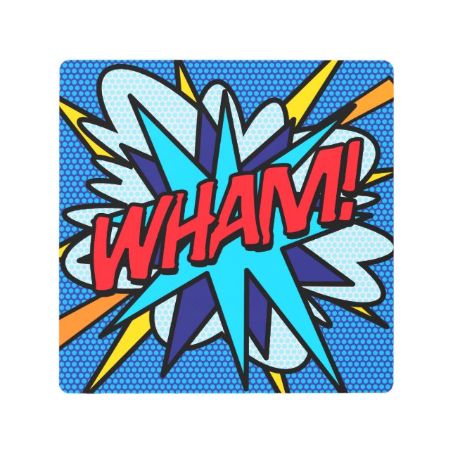 WHAM Fun Retro Comic Book Pop Art (Front)