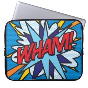 WHAM Fun Retro Comic Book Pop Art Laptop Sleeve
