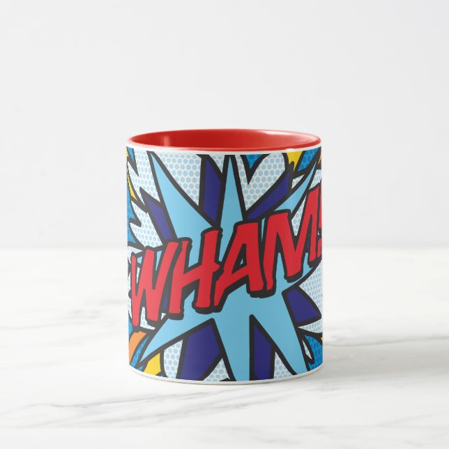 WHAM Fun Retro Comic Book Pop Art Mug (Center)