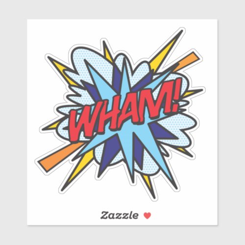 WHAM Fun Retro Comic Book Pop Art Sticker