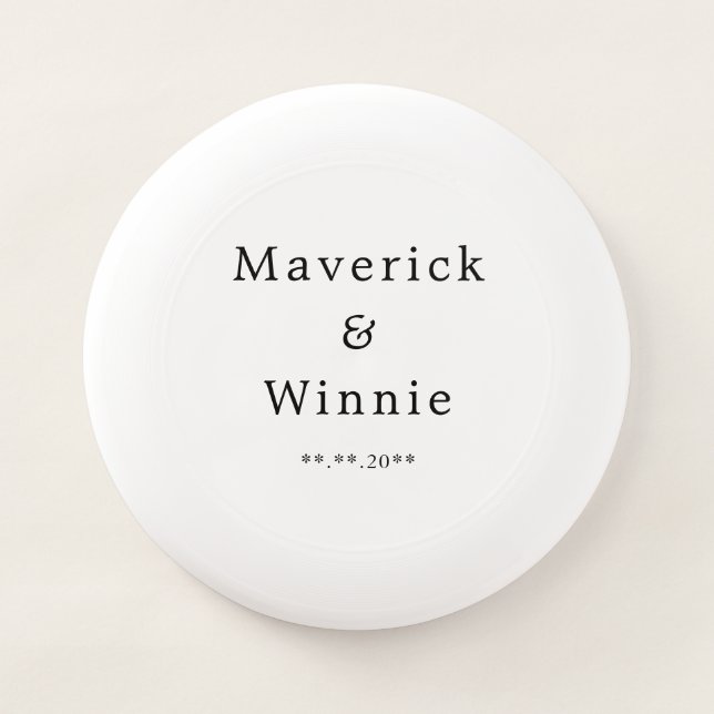 Wham-O Frisbee Keepsake for Wedding Events (Front)