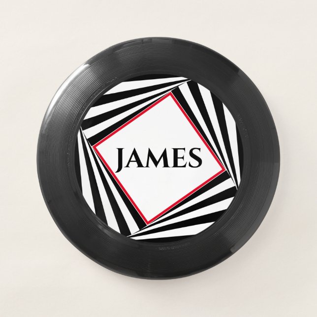 Wham-O Ultimate FRISBEE OP ART WITH CUSTOM NAME (Front)