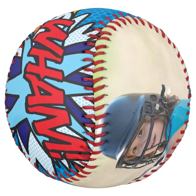WHAM Personalized Team Name Number Photo Softball (Angled)