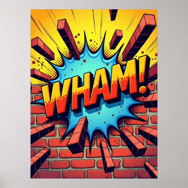 WHAM! Pop Art Comic Style Poster (Front)