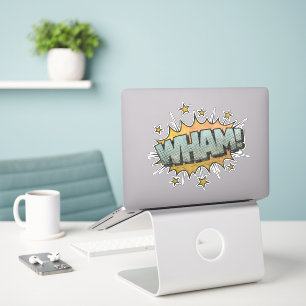 WHAM! Vintage Comic Book Steampunk Pop Art Sticker
