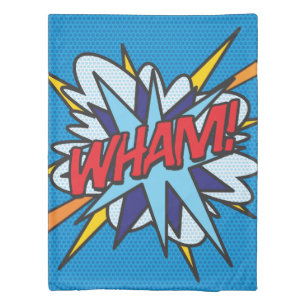 WHAM ZAP Fun Retro Comic Book Pop Art Duvet Cover