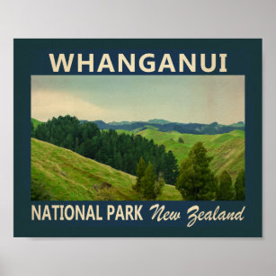 Whanganui National Park New Zealand Vintage  Poster