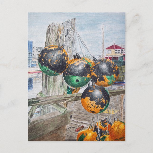 Wharf Bumpers Artwork Postcard (Front)