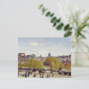 Wharf of Louvre Paris - Monet Famous Painting Holiday Postcard
